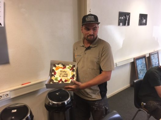 Ricky 10 jaar in dienst